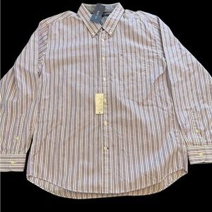 Tommy Hilfiger Men’s Paisley Purple XL Slim Fit Button Down Shirt NWT